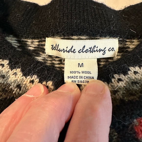 Telluride Clothing Co wool sweater, size M - Picture 3 of 6
